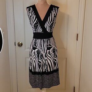 AA Studio AA Zebra and Polka Dot Dress  Size 10 EUC!